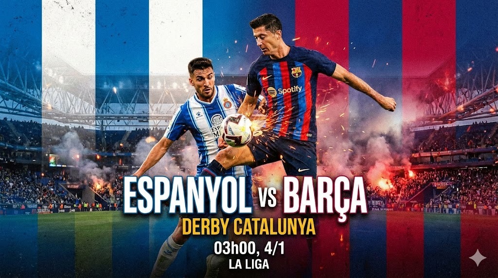 03h00 ngay 4 1 espanyol vs barca Sức nóng hừng hực của trận Derby xứ Catalan